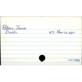 Paton, Jessie