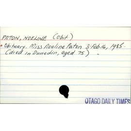 PATON, NOELINE (obit.)