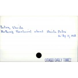 Paton, Sheila