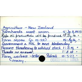 Agriculture - New Zealand 