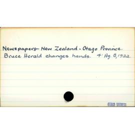 Newspapers - New Zealand - Otago Province 