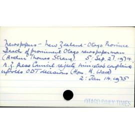 Newspapers - New Zealand - Otago Province