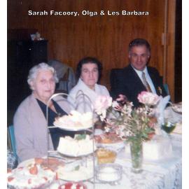 Sarah Facoory, Olga and Les Barbara 1976