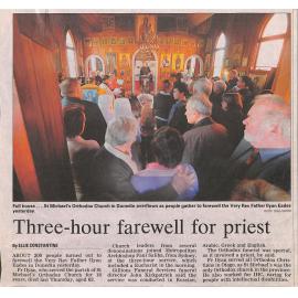 Farewell to The Very Rev Father IIyan Eades at St Michael’s Orthodox Church