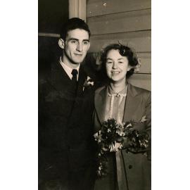 Allan and Mary Langston on their Wedding Day.