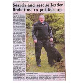 Search and Rescue leader finds time to put feet up