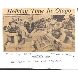 Trevor Pullar and friends Wanaka 1964