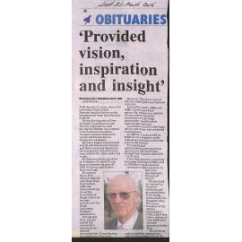Roger Barrowclough - Obituary Otago Daily Times