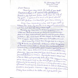 letter to Bernie Hawke 