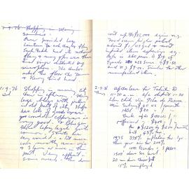 Roger Barrowclough Notebook 1970's