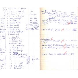 Roger Barrowclough Notebook 1970's