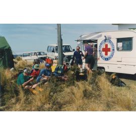 Red Cross caravan on Swampy Summit SAREX