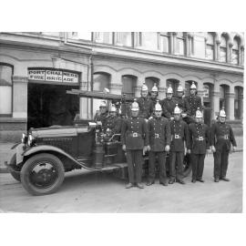 Port Chalmers Fire Department and current library building