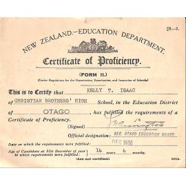 Certificate of Proficiency