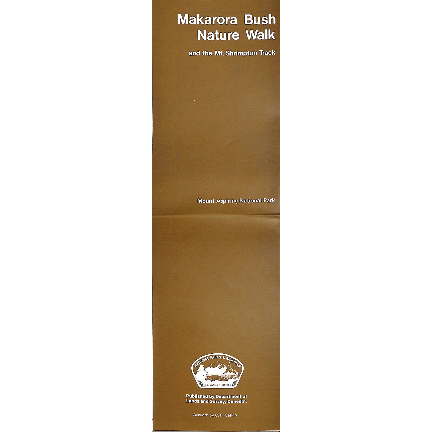 Makarora bush walk and the Mt. Shrimpton Track pamphlet