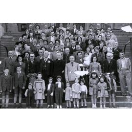 Lebanese Community Members, gathered outside St Joseph's Cathedral.