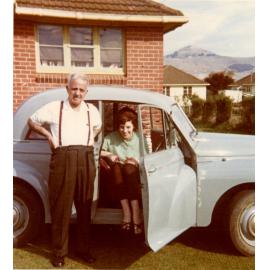 Uncle comes to visit in his Morris Minor