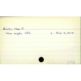 Burke, Miss J.