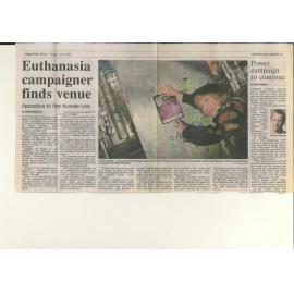 Euthanasia campaigner finds venue