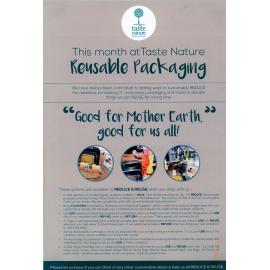 This month at Taste Nature Reusable Packaging