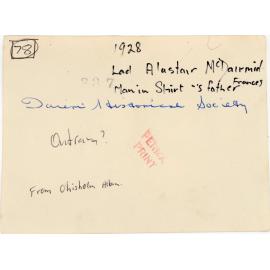 Alastair McDiarmid and father Francis McDiarmid 