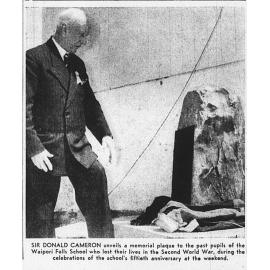 Waipori Falls School Memorial