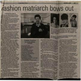 Margaret Farry-Williams Fashion Matriach of Dunedin