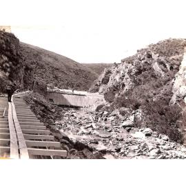 Fluming at headworks Waipori Dam