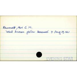 Burnett, Mrs G. M.