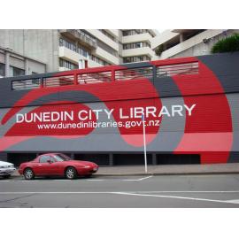 Painting of City Library exterior 2011