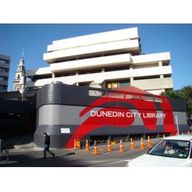 Painting of City Library exterior 2011