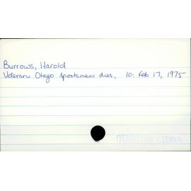 Burrows, Harold