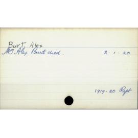 Burt, Alex