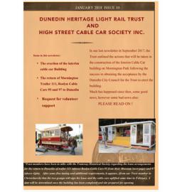Cable Car Newsletter - January 2018