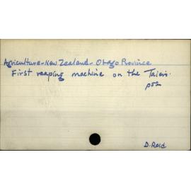 Agriculture - New Zealand - Otago Province.