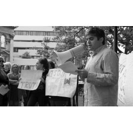 Protest against the TPPA in Dunedin.