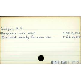 Cadogan, H. H. 