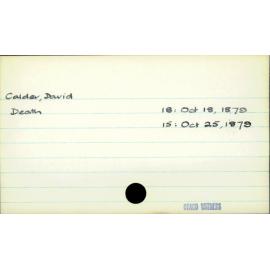 Calder, David