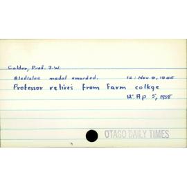 Calder, Prof. J. W
