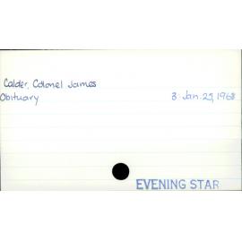 Calder, Colonel James