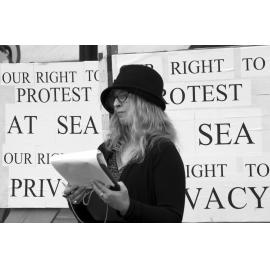 Dunedin protest against the GCSB + TICS bills