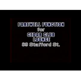 Farewell for the Cedar Club Lounge part 1