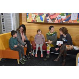 Wood family waiting for private poetry consultation