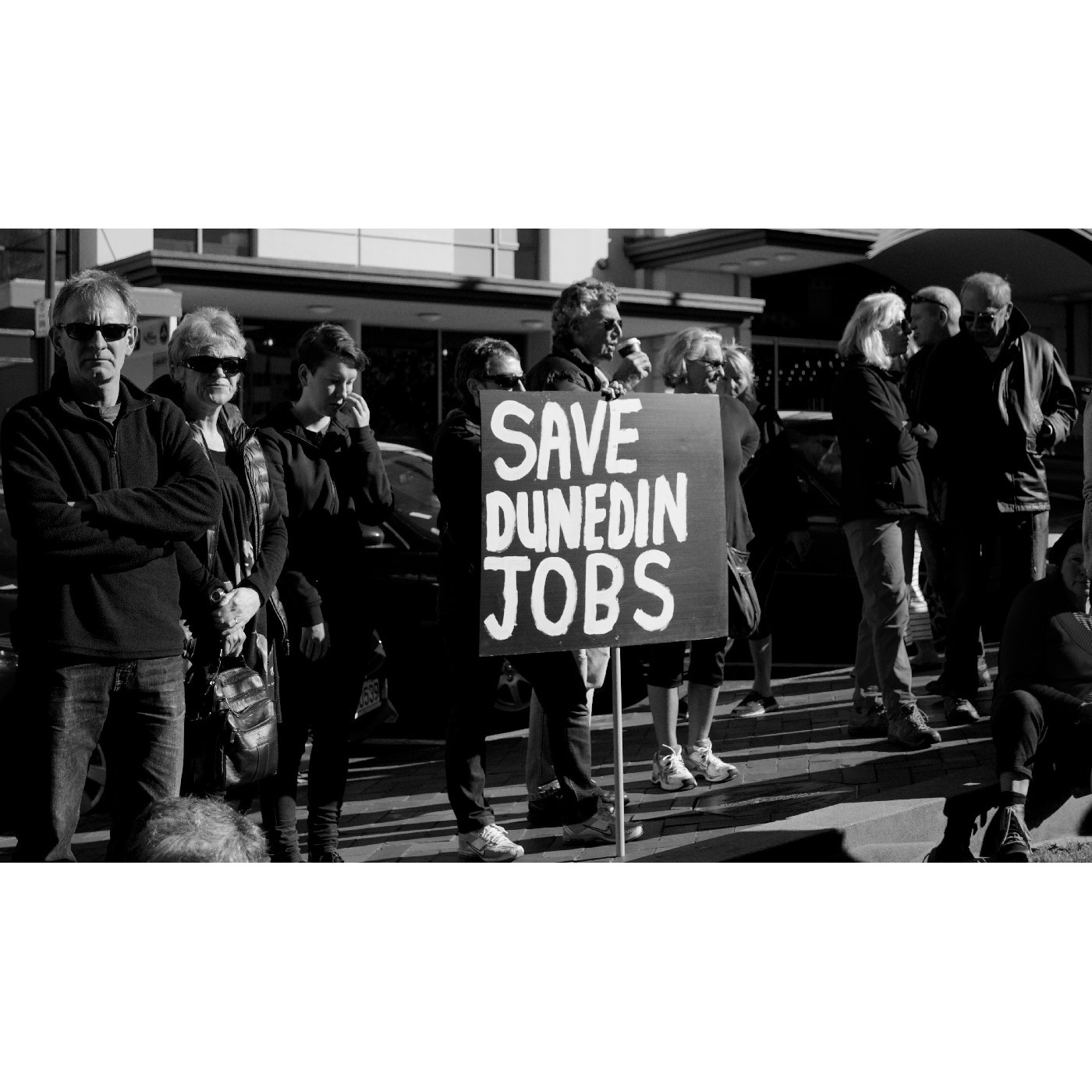 Protest to oppose the outsourcing of food services at the Southern District Health Board