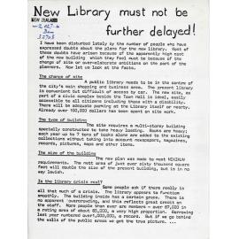 New library must not be further delayed