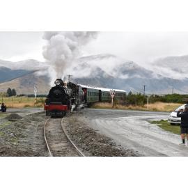 The Kingston Flyer arrives at the Fairlight Railway Station