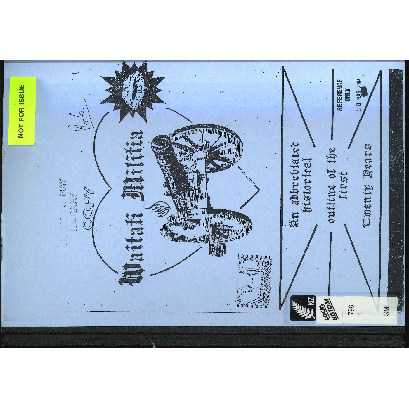 Waitati Militia: An Abbreviated Historical Outline of the First Twenty Years