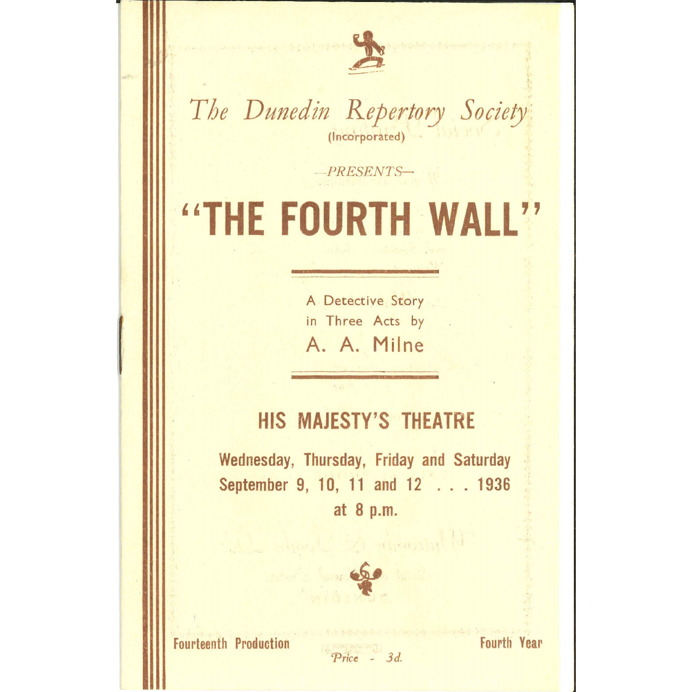 The Fourth Wall: Theatrical Programme