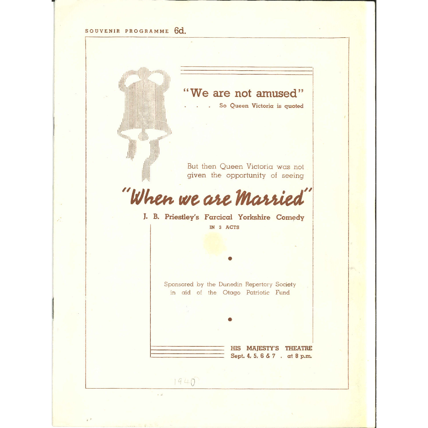 When We Are Married: Theatrical Programme