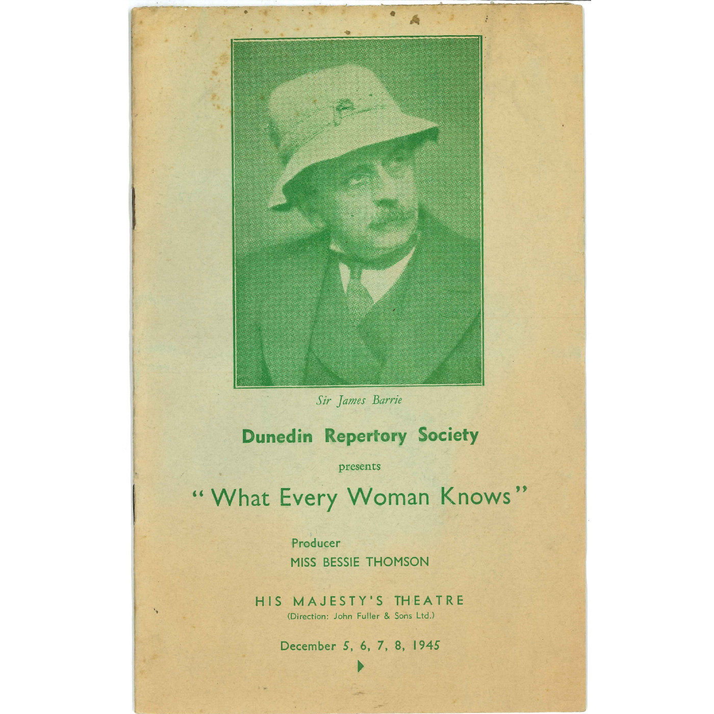 What Every Woman Knows: Theatrical Programme